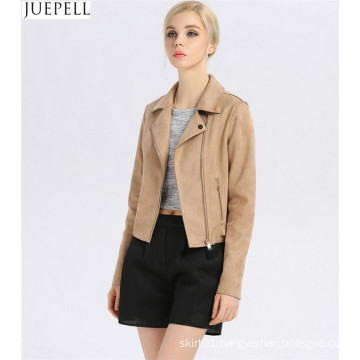 Autumn New Models in Europe and America Brand Suede Leather Jackets Women Short Paragraph Slim Leather Jacket Fashion